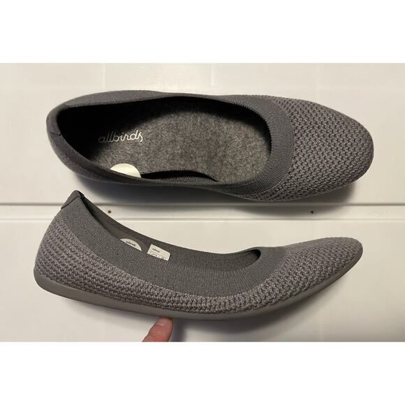 Allbirds Tree Breezers TB Gray Knit Ballet Flats Women’s Size 7 Minimalist Shoes - Picture 1 of 9